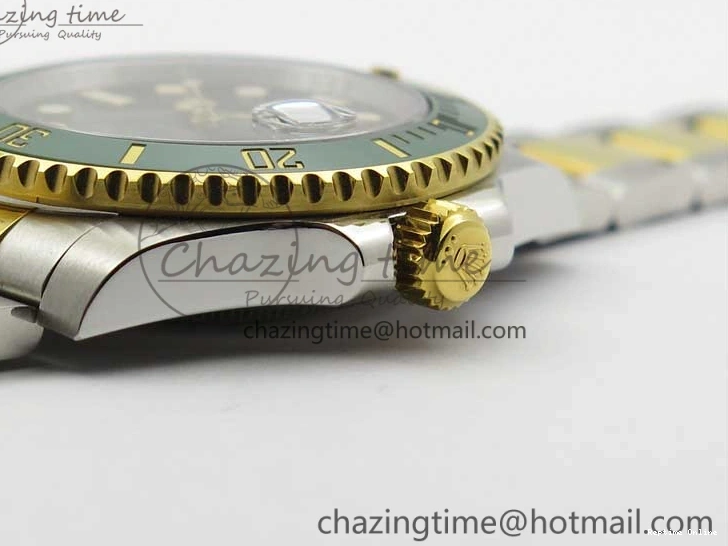 0218 Submariner 116613 LV VRF Best Edition YG Wrapped Bezel Green Dial on SS YG Bracelet A2836 MAX Version Compact 2920